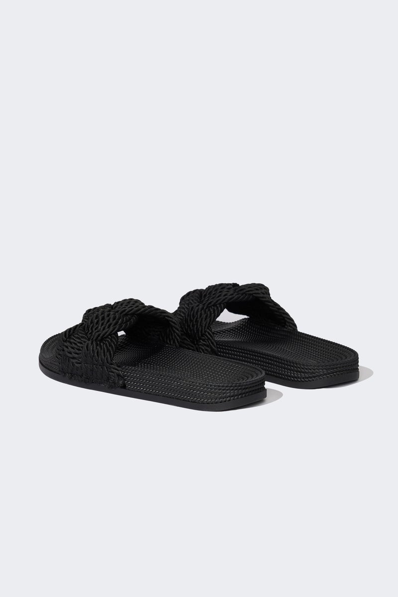 DeFacto Black Woman Woman High Sole Single Strap Slippers Casual - Image 3